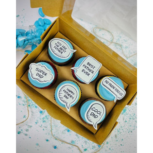 Fathers Day Comic Bubble Cupcakes (Set of 6) Fathers Day Comic Bubble Cupcakes (Set of 6)