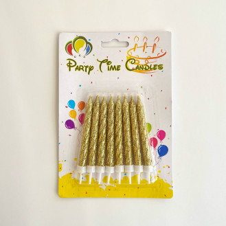 Gold Glittery Candles Gold Glittery Candles