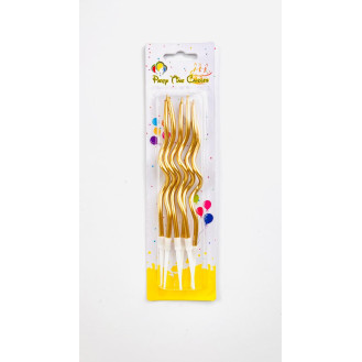 Gold Spiral  Candles Gold Spiral  Candles