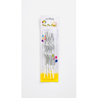 Silver Spiral Candles Silver Spiral Candles