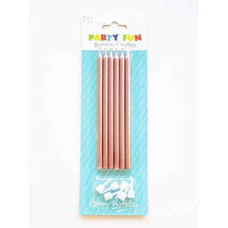 Long Rose Gold Candles Long Rose Gold Candles