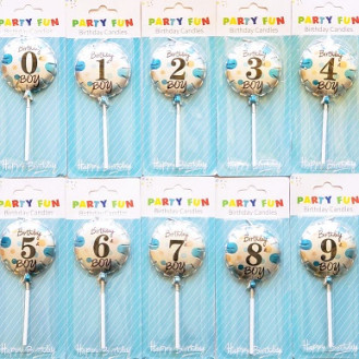 Blue Polkadot Foil Balloon Candle (Mention number during checkout in notes) Blue Polkadot Foil Balloon Candle (Mention number during checkout in notes)