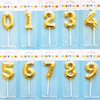 Gold Foil Number Balloon Candles (mention number during checkout in notes) Gold Foil Number Balloon Candles (mention number during checkout in notes)