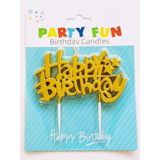 Happy Birthday Gold Candle Happy Birthday Gold Candle
