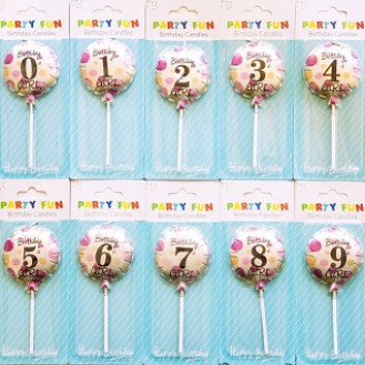 Pink Polka Dot Foil Balloon Candle (mention number during checkout in notes) Pink Polka Dot Foil Balloon Candle (mention number during checkout in notes)