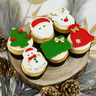 Christmas Cupcakes Box of 6 Christmas Cupcakes Box of 6