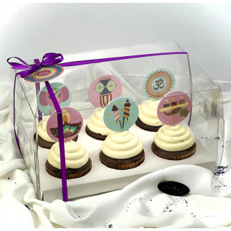 Diwali 6 Cupcakes in a Box 