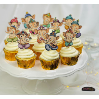 Ganpati Cupcakes - Individual pieces Ganpati Cupcakes - Individual pieces