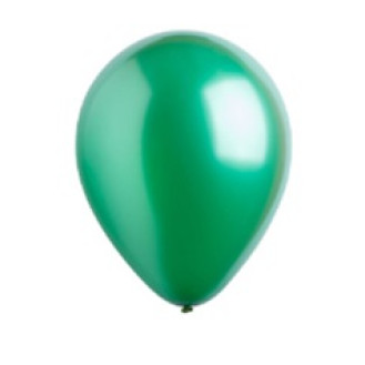 Festive Green Metallic Latex Balloons Festive Green Metallic Latex Balloons