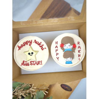 Bento Cake Set 2 - Sistar and Happy Rakhi Bento Cake Set 2 - Sistar and Happy Rakhi