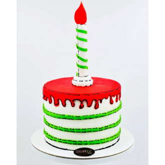 UAE National Day 2D comic cake UAE National Day 2D comic cake