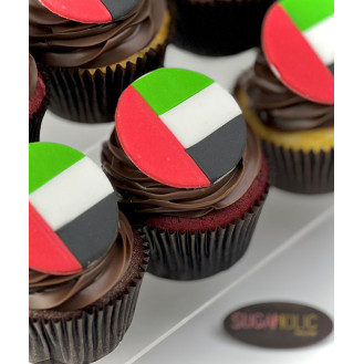 UAE National Day Fondant Flag Cupcakes (per piece) UAE National Day Fondant Flag Cupcakes (per piece)