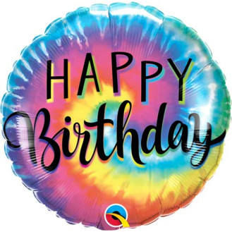 Happy Birthday Tie Dye Balloon Happy Birthday Tie Dye Balloon