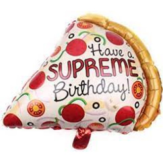 Happy Birthday Supreme Pizza Balloon Happy Birthday Supreme Pizza Balloon