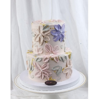 Fine Flower-stroke Buttercream Cake Fine Flower-stroke Buttercream Cake