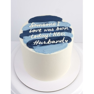 Minimalist Blue Cake 01 Minimalist Blue Cake 01