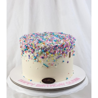 Semi Sprinkled Buttercream Cake 