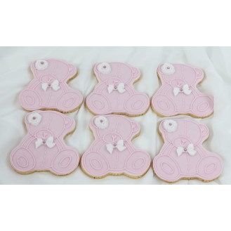 Pink Cute Bear Shaped Cookies ( per piece)