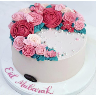 Eid Mubarak Floral Cake  Eid Mubarak Floral Cake