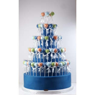 Blue Base Cakepop Tower  Blue Base Cakepop Tower