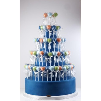 Blue Base Cakepop Tower  Blue Base Cakepop Tower