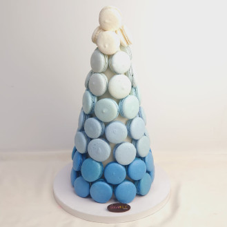 Ombre Blue Macaroon Tower  Ombre Blue Macaroon Tower