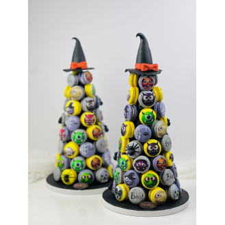 Halloween Emoji Macaroon Tower  Halloween Emoji Macaroon Tower
