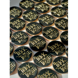 Trick or Treat cookie (Black and gold) Trick or Treat cookie (Black and gold)