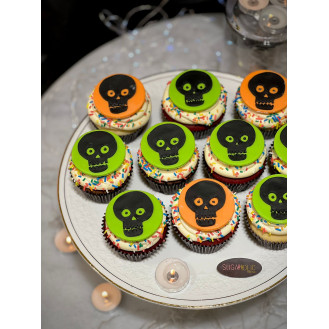 Skeleton Face cupcake  Skeleton Face cupcake