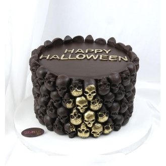 Halloween Skeleton Face Cake  Halloween Skeleton Face Cake