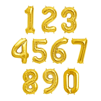 Gold Number Foil Balloons (per number) Gold Number Foil Balloons (per number)