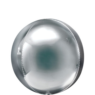 Orbz Silver Balloon with one Tassle  Orbz Silver Balloon with one Tassle