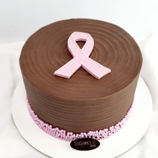 Breast Cancer Ganache Cake  Breast Cancer Ganache Cake