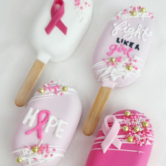 Breast Cancer  Cakesickles