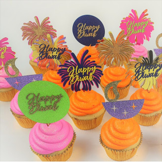 Diwali glitter Topper Cupcakes (per piece) Diwali glitter Topper Cupcakes (per piece)