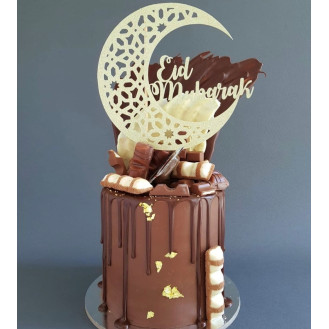 Eid Mubarak Moon topper Cake Eid Mubarak Moon topper Cake