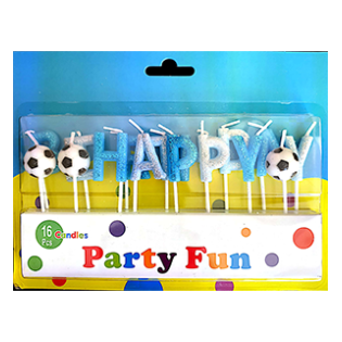 Happy Birthday Blue Football Candle Happy Birthday Blue Football Candle