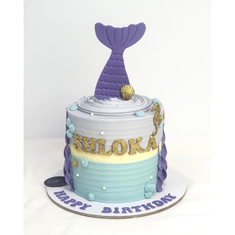 Mermaid Buttercream Cake Mermaid Buttercream Cake