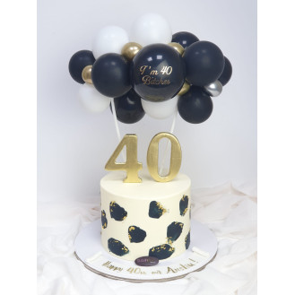 Age Black and Gold Buttercream Cake 