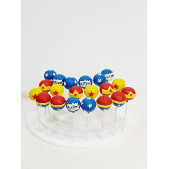 Wonder Woman Cake Pops ( per piece) Wonder Woman Cake Pops ( per piece)