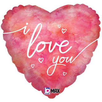 I Love You Pink Watercolor Balloon I Love You Pink Watercolor Balloon