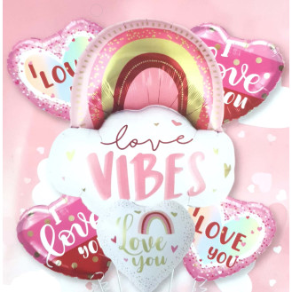 Love Vibe Foil Balloon Set  Love Vibe Foil Balloon Set