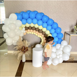 Mini Rainbow (1 x mini rainbow Garland approx 1.2m high 1 x small circle table - white Flowers not included) Mini Rainbow (1 x mini rainbow Garland approx 1.2m high 1 x small circle table - white Flowers not included)