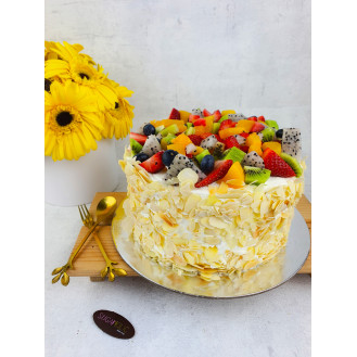 Custard Fruit Cake  Custard Fruit Cake