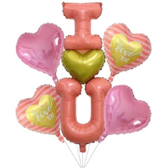 I Heart You Foil Balloon Set  I Heart You Foil Balloon Set