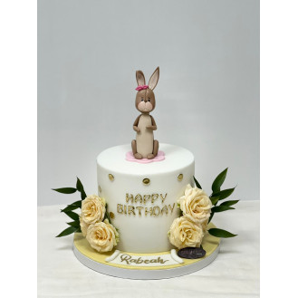 Bunny Rose Fondant Cake Bunny Rose Fondant Cake