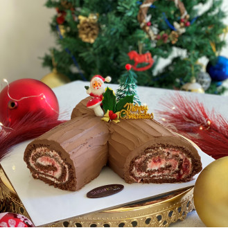 Yule Log Cake  Yule Log Cake