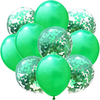 Chrome Green and Green Confetti Balloon Chrome Green and Green Confetti Balloon