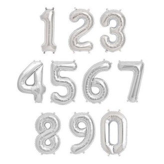 Silver Number Foil Balloon (per number) Silver Number Foil Balloon (per number)
