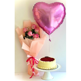 Valentines Combo with Red Velvet Cream cheese Cake Valentines Combo with Red Velvet Cream cheese Cake